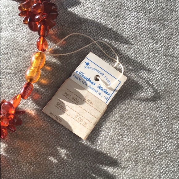 NWT Authentic Russian Baltic Amber Statement Necklace - 39g - 18" - Picture 8 of 11